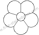 flower shape free stained glass