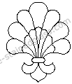 flower shape free stained glass