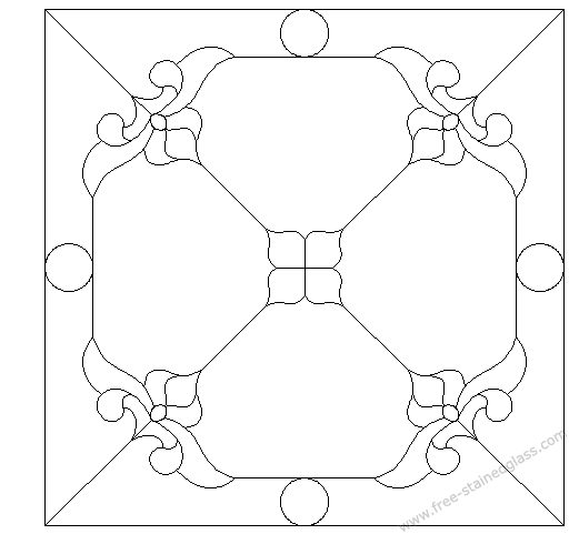  stained glass window pane pattern